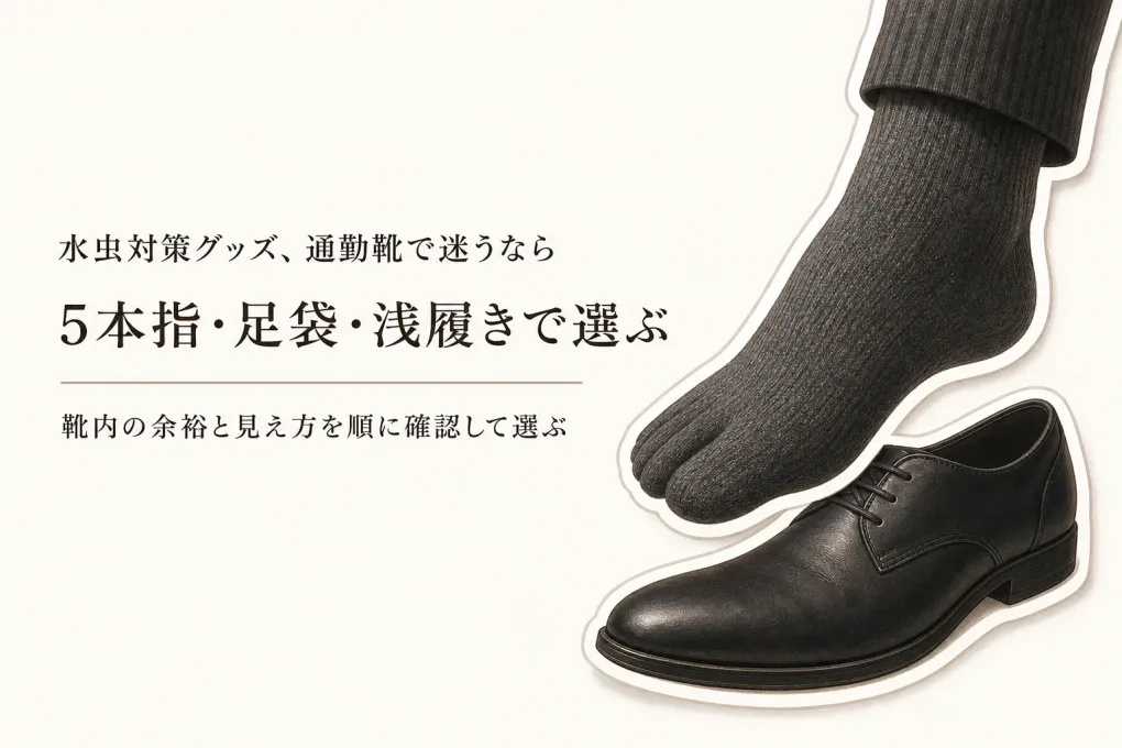 5本指靴下・足袋ソックス・つま先カバーの違い｜通勤靴と家で履き分ける選び方